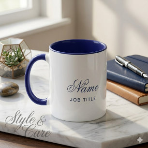 Caneca de Café Personalizada Combo Marinho Nome