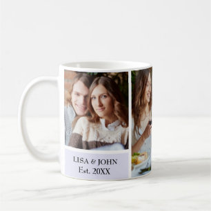 Caneca de café personalizada da colagem de 3 foto