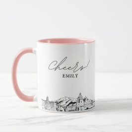 Caneca de Café Personalizada da Silhueta de Pasade