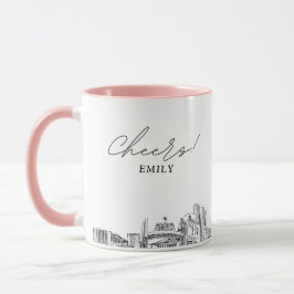 Caneca de Café Personalizada da Silhueta de Reno p