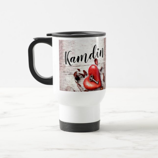 Caneca de café personalizada de 15 onças Chave de  (Esquerda)