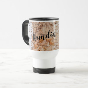 Caneca de café personalizada de 15 onças Madeira d
