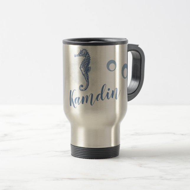 Caneca de café personalizada de 15 onças Oceano At (Frente Esquerda)