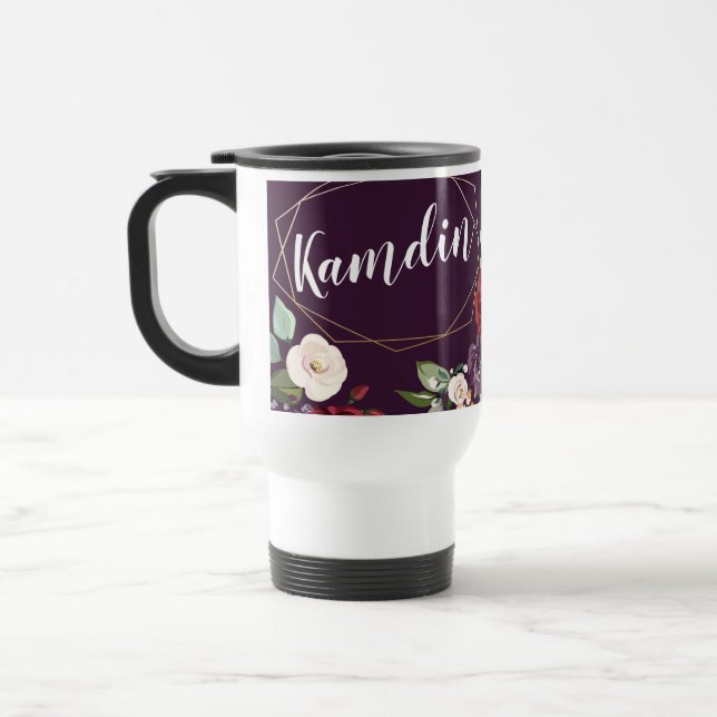 Caneca de café personalizada de 15 onças Rosas rox (Esquerda)