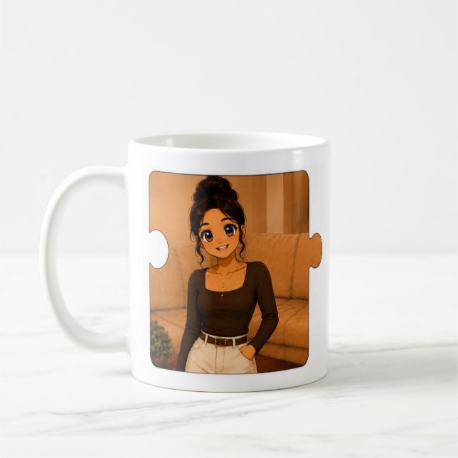 Caneca de Café Personalizada de Correspondência Fa (Esquerda)