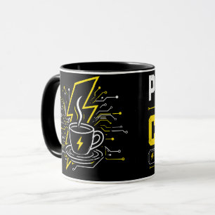 Caneca de Café Personalizada de Eletricista Energi