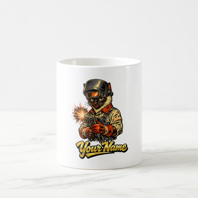 Caneca de Café Personalizada de Gato Siamês Soldad (Centro)