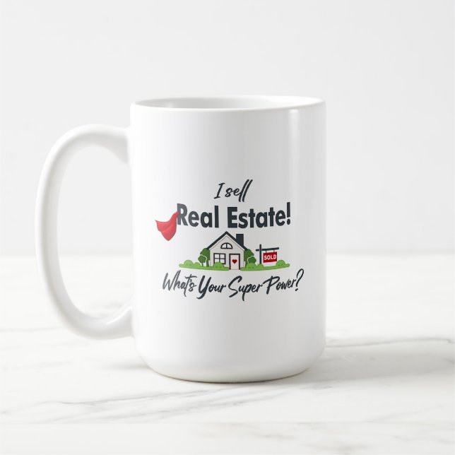 Caneca de Café Personalizada de Imóveis Super Pode (Esquerda)