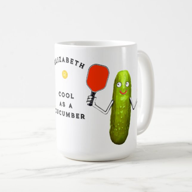 Caneca de Café Personalizada de Pickleball (Frente Esquerda)