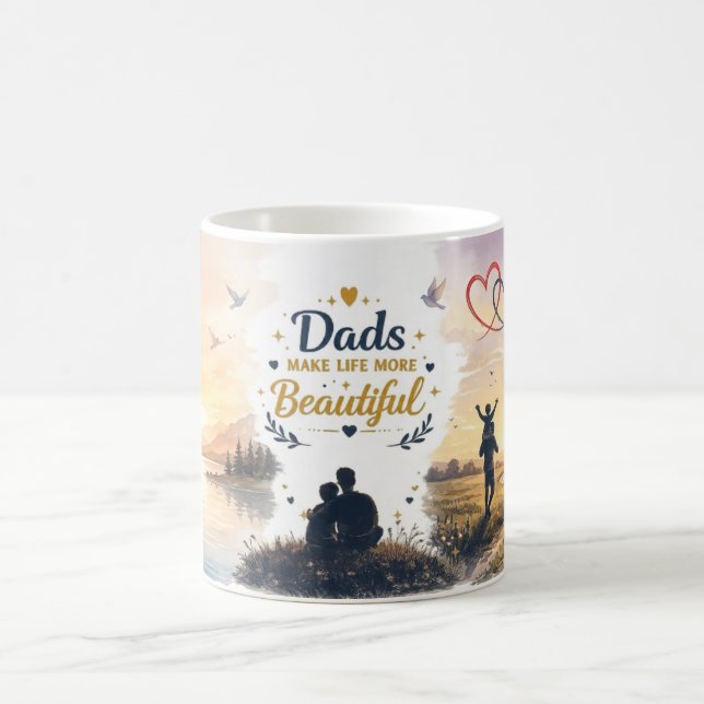 Caneca de Café Personalizada Dia dos Pais Feliz (Centro)