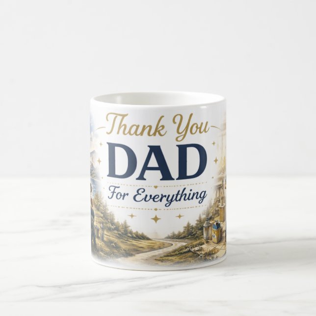 Caneca de Café Personalizada Dia dos Pais Feliz (Centro)
