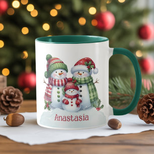 Caneca de Café Personalizada do Boneco de Neve de