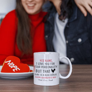 Caneca de café personalizada do Dia dos Namorados,