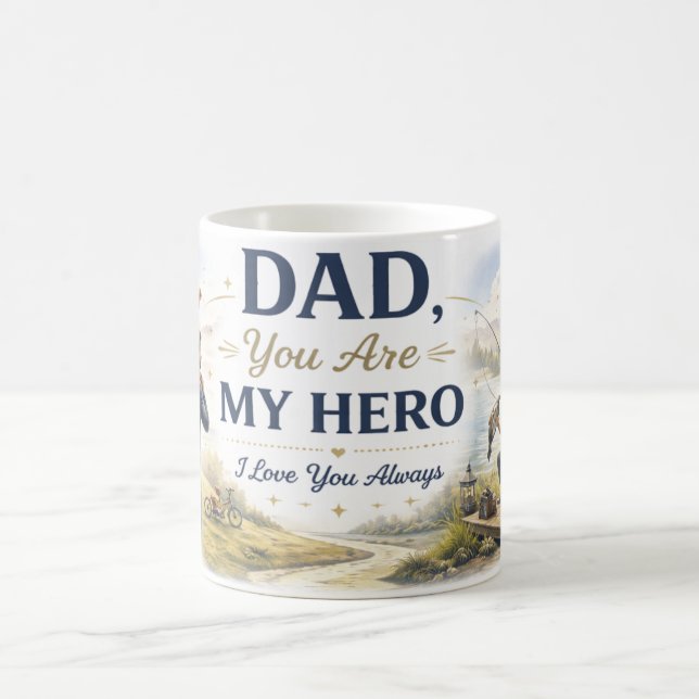 Caneca de café personalizada do Dia dos Pais (Centro)