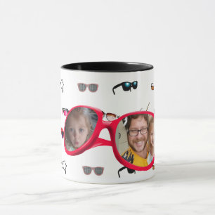 Caneca de café personalizada dos óculos de sol