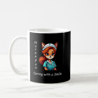 Caneca de Café Personalizada Enfermeira Fox - Nome
