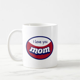 Caneca de Café Personalizada "Eu Amo Você Mamãe"