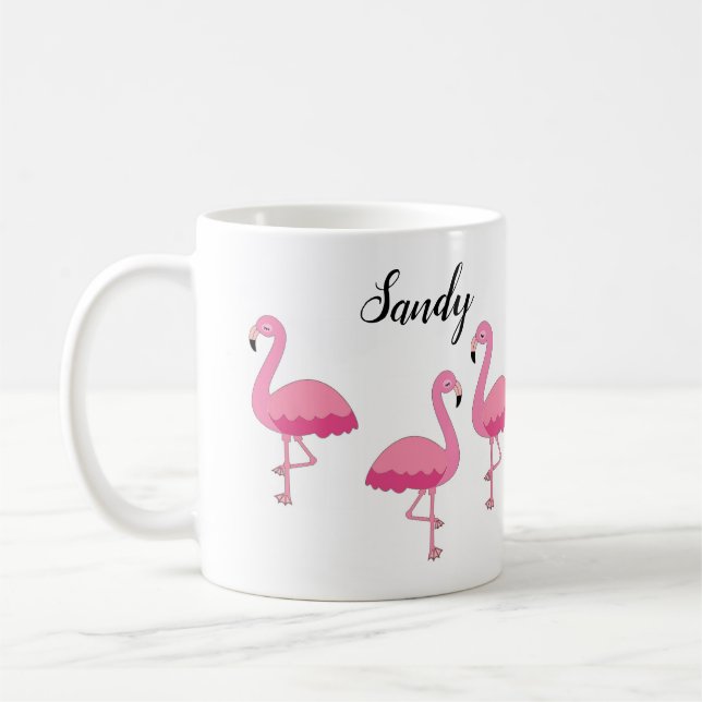 Caneca de café personalizada Flamingo Rosa (Esquerda)