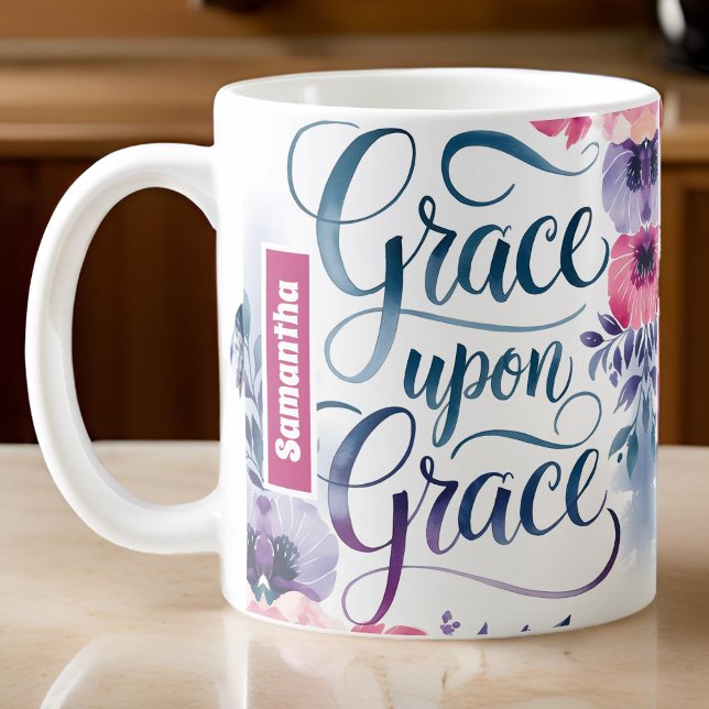 Caneca De Café Personalizada Graça por Grace Christian (Criador carregado)