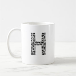 Caneca de Café Personalizada Inicial H Presente