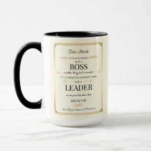 Caneca de Café Personalizada Líder Mentor Chefe Ar