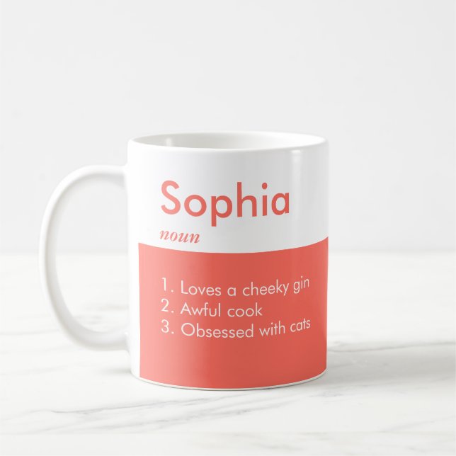 Caneca de Café Personalizada Listrada (Esquerda)