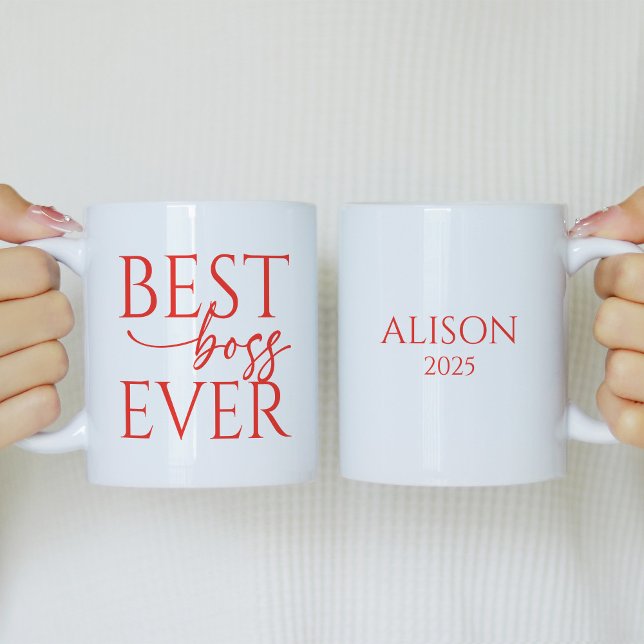 Caneca de Café Personalizada Melhor Chefe de Todos (Criador carregado)