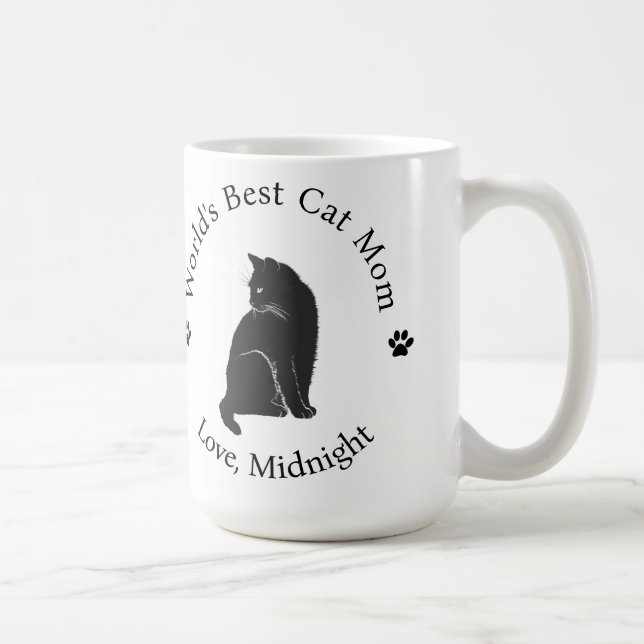 Caneca de Café Personalizada Melhor Mãe de Gato do (Direita)