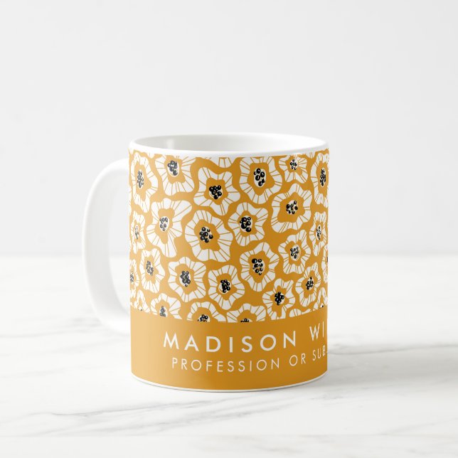 Caneca de Café Personalizada Minimalista com Nome (Frente Esquerda)