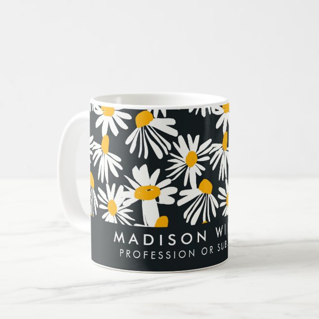 Caneca de Café Personalizada Minimalista com Nome (Frente Esquerda)
