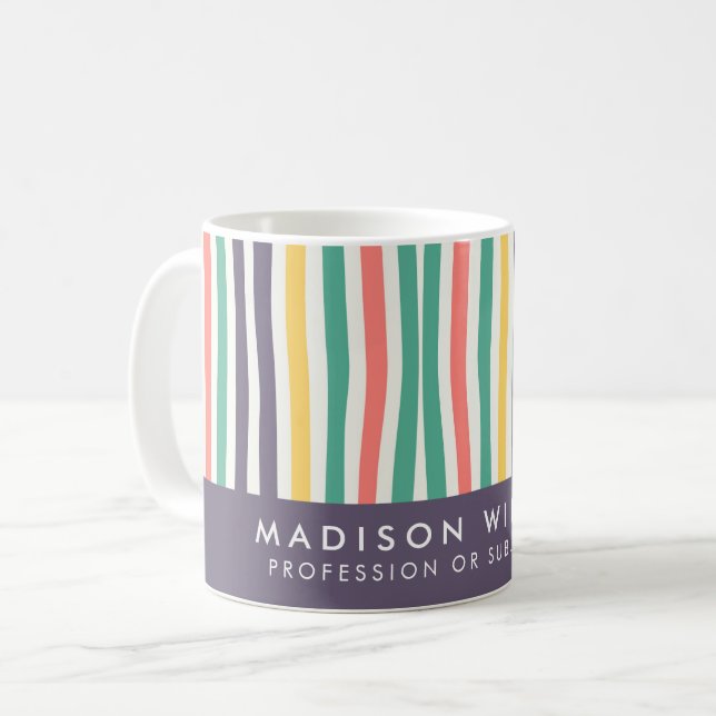 Caneca de Café Personalizada Minimalista com Nome (Frente Esquerda)