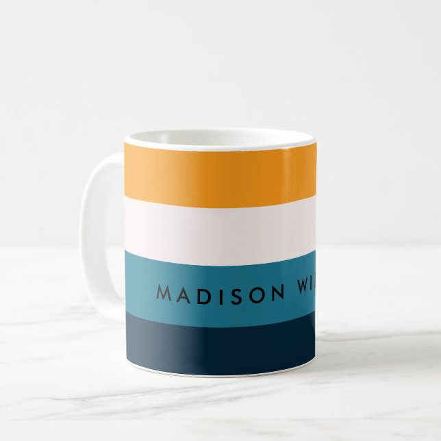 Caneca de Café Personalizada Minimalista com Nome (Frente Esquerda)