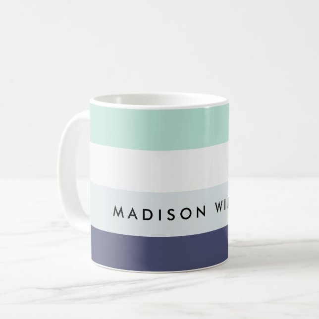 Caneca de Café Personalizada Minimalista com Nome (Frente Esquerda)