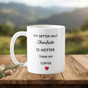 Caneca de Café Personalizada Moderna para a Metade