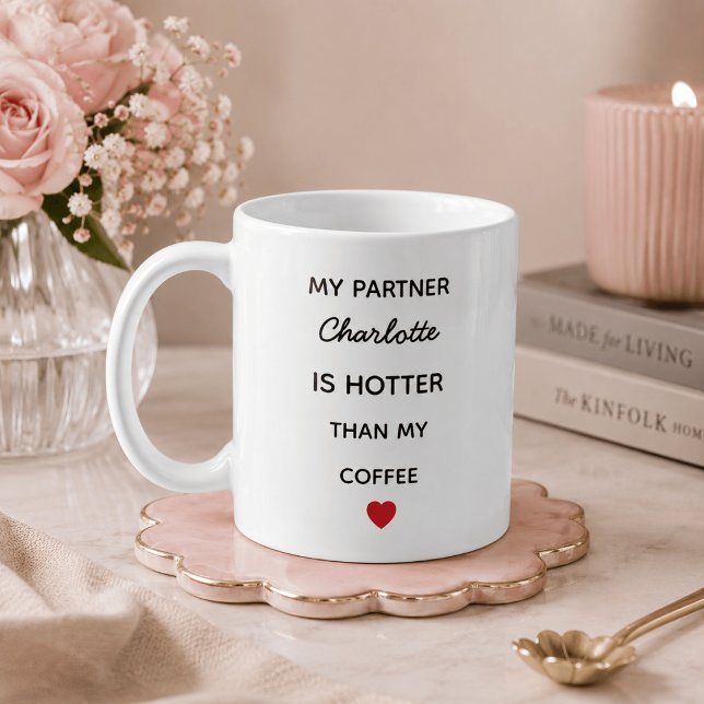 Caneca de Café Personalizada Moderna para Parceiro (Criador carregado)