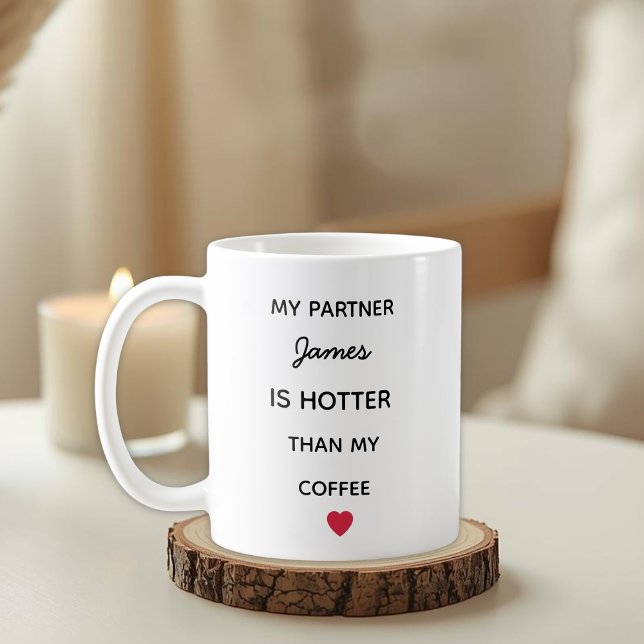 Caneca de Café Personalizada Moderna para Parceiro (Criador carregado)