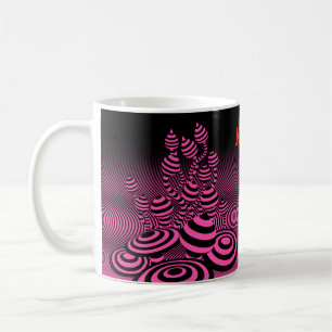 Caneca de café personalizada Neon Fuchsia Magic Co