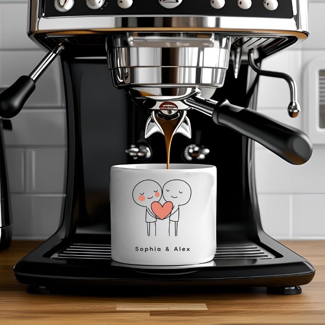 Caneca de café personalizada para casais no Dia do (Criador carregado)