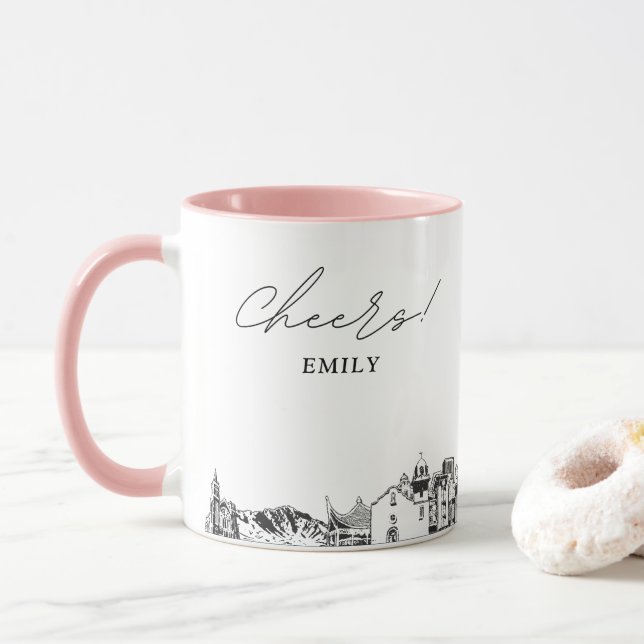 Caneca de café personalizada para casamento em El  (Com Donut)