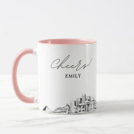 Caneca de café personalizada para casamento em Mem