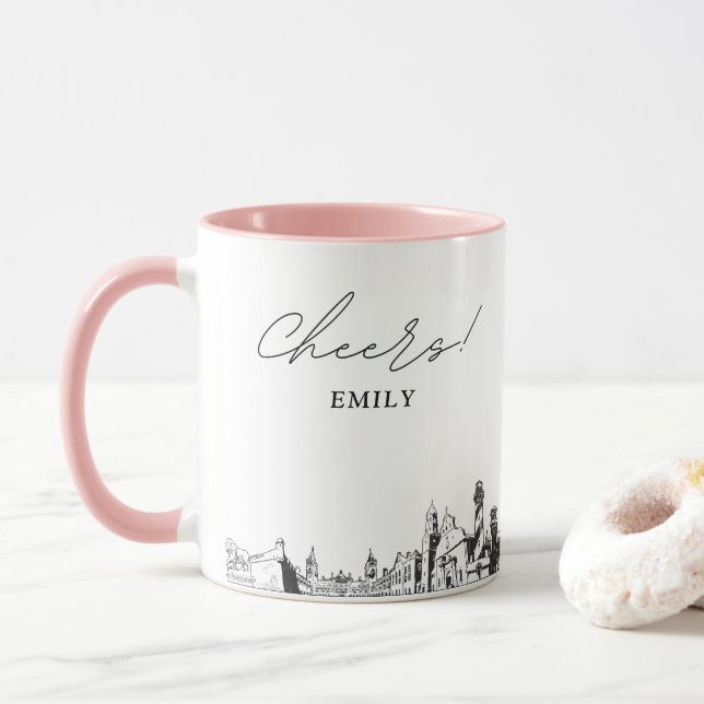 Caneca de café personalizada para casamento em St. (Com Donut)
