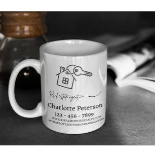 Caneca de Café Personalizada para Corretor de Imóv