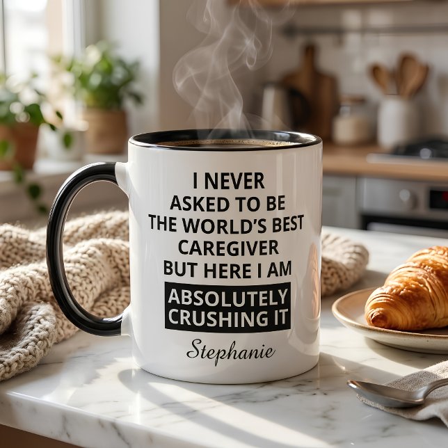 Caneca de Café Personalizada para Cuidador Present (Criador carregado)