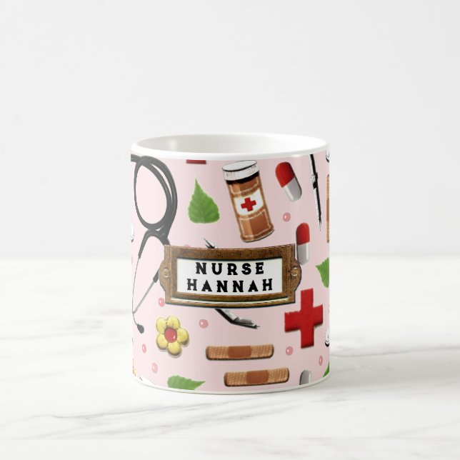 Caneca de café personalizada para enfermeira (Centro)