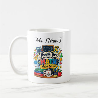 Caneca de Café Personalizada para Professor de Mat
