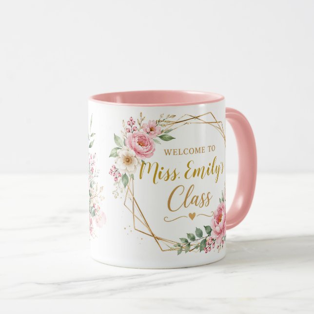 Caneca de Café Personalizada para Professores de T (Frente Esquerda)