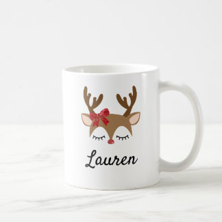 Caneca de café personalizada para renas de Natal