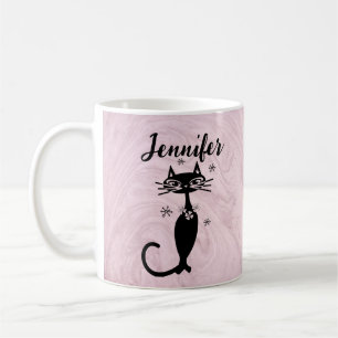 Caneca de Café Personalizada Retro Atômica Gata Pr