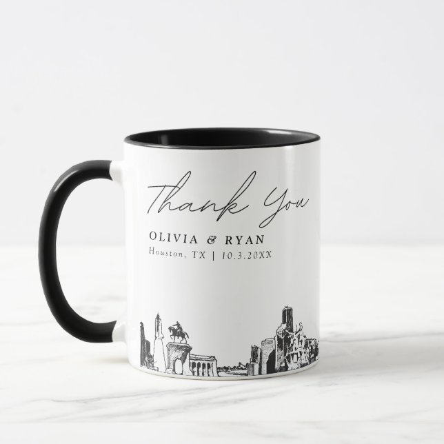 Caneca de café personalizada simples para casament (Esquerda)