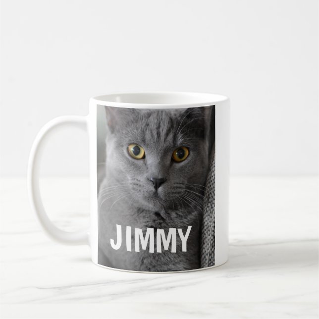CANECA DE CAFÉ PERSONALIZADA TIPOGRAFIA GATO PETS (Esquerda)